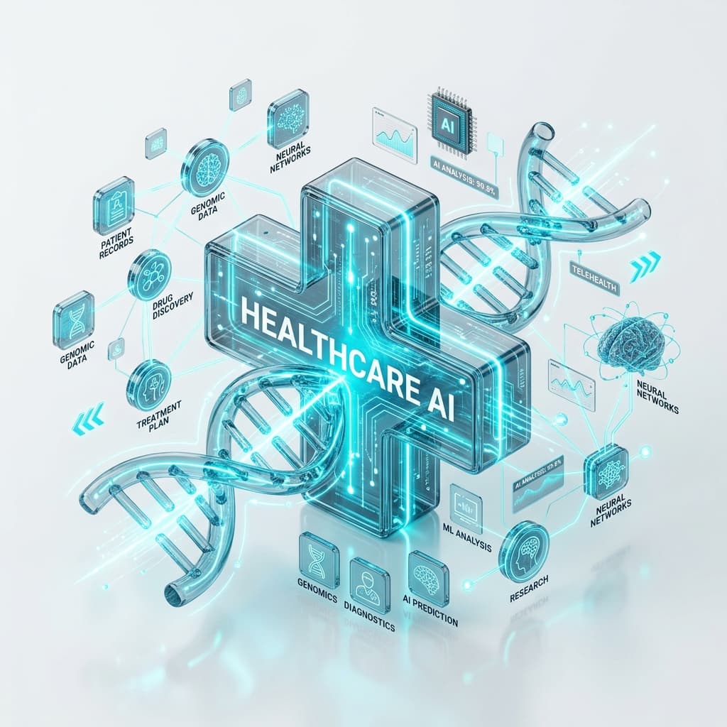 High-end AI medical tech visualization